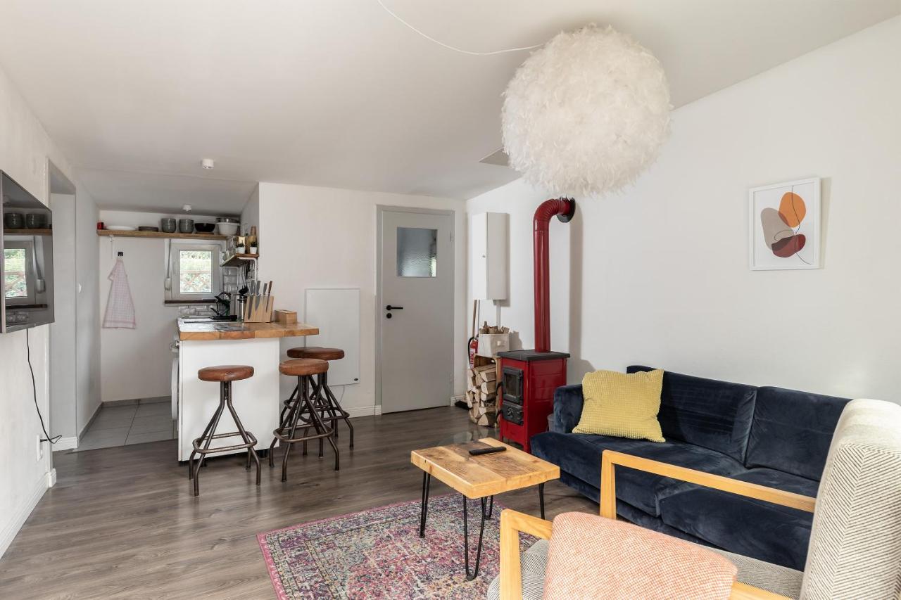 Gemutliches Tinyhouse Bungalow Mit Kamin & Sauna Am See Joachimsthal Exteriér fotografie