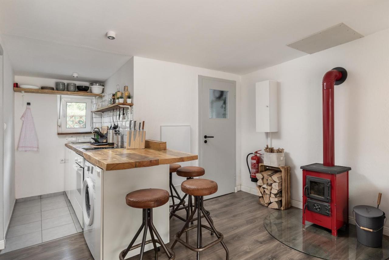 Gemutliches Tinyhouse Bungalow Mit Kamin & Sauna Am See Joachimsthal Exteriér fotografie